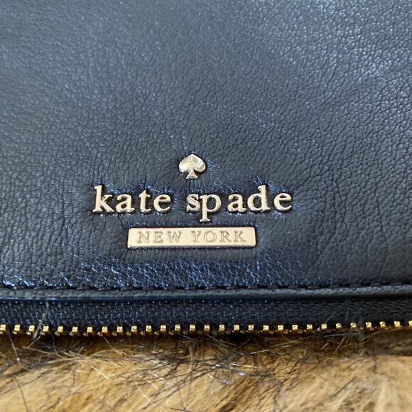 Kate Spade Black/Brown Faux Fox fur and Leather Belles Clutch - Picture 3 of 12